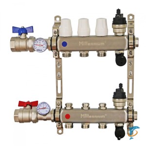 Коллектор из нержавеющей стали в сборе без расходомеров Millennium 1'' на 6 вых.  (KGKT1106)