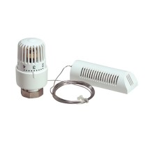 Головка термостатическая LUXOR TT 2202(2201) с выносным датчиком —  Головка термостатическая с выносным датчиком c диапазоном регулирования 6-28°С для радиаторов серии Thermo tekna 