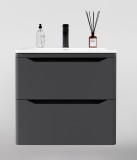 Тумба для комплекта Style Line Марелла 60 подвесная, серая, антискрейтч — 