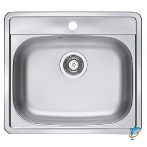 Мойка кухонная Alveus More 10 NAT 560х500х166 нержавеющая сталь, с сифоном  (1106813)