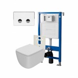 Инсталляция пневм Point Элемент П PN45121+Клавиша бел/хром PN44071WC +Унитаз Меркурий PN41831WM &mdash; 