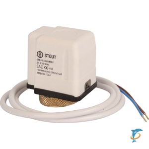 Stout Электротермический компактный сервопривод, нормально открытый, 24 В  (STE-0010-024002)