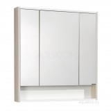 Зеркальный шкаф Aquaton Рико 80 белый, ясень фабрик — 