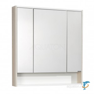 Зеркальный шкаф Aquaton Рико 80 белый, ясень фабрик  (1A215302RIB90)