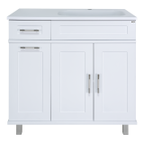 Тумба с раковиной Misty Купер 90 с Б/К белая правая — 