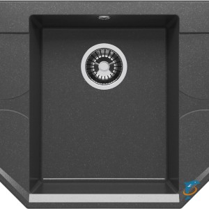 Мойка кухонная Polygran RIFF-800 Чёрный  (679078)