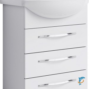 Тумба с раковиной Aqwella Allegro 65 напольная, 3 ящика  (Agr.01.06/3+4620008192475)