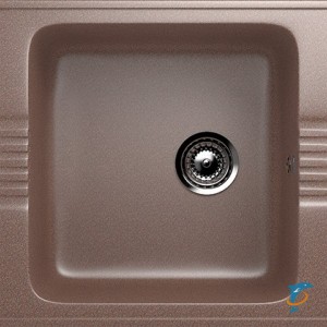 Односекционная мойка с отверстием под смеситель ULGRAN U-204 терракот  (U-204-307)