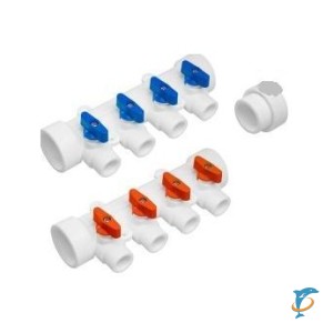 Коллектор KALDE на 3 выхода с воздухоотводчиком для холодной воды  (3272-mnb-400320)