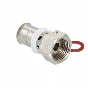 Пресс муфта с накидной гайкой VALTEC 16х1/2  (VTm.222.N.001604)