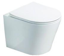 Унитаз подвесной Azario Teramo 480х365х360 безободковый в комплекте с сидением микролифт, белый (AZ-0053 SP) — 