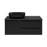 Тумба под раковину Brevita Cargo 100 подвесная (черная) — 