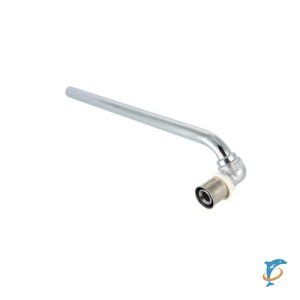 Пресс Угольник VALTEC 16х15 мм, 30 см с хромированной трубкой, левый  (VTm.281.LN.001615)