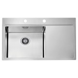 Мойка кухонная Alveus Pure 50L KMB 860х525х195 левая, нержавеющая сталь, с сифоном — 