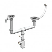 Сифон двойной ЮНИКОРН AlcaPlast B710VP — 