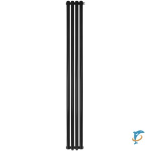 Стальной трубчатый радиатор STOUT TUBE ROUND нижнее правое подключение 4 секции R40 1-1750-4 RT RAL9005, STR40117504RTRAL9005  (STR40117504RTRAL9005)