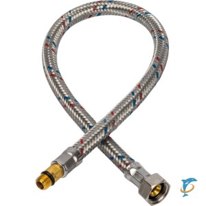 STOUT Гибкая подводка для воды M 10 (18мм) х ВР 1/2,  длина 800 мм  (SHF-0028-181015)