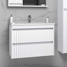 Тумба с раковиной Brevita Balaton 100 подвесная с 2 ящиками — 