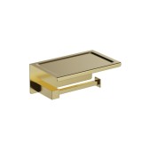 Бумагодержатель с полкой для телефона Timo Selene 17044/17 золото матовое — 