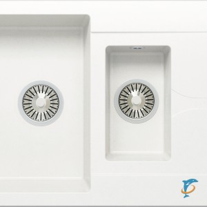 Мойка кухонная Polygran BRIG-870 Белый Хлопок  (679078)