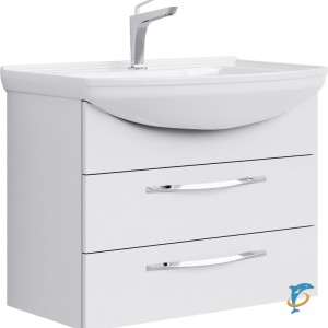 Тумба с раковиной Aqwella Allegro 75 подвесная, 2 ящика  (Agr.01.07/2+4620008197470)