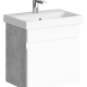 Тумба с раковиной Aqwella Smart 50 подвесная бетон светлый  (SRT0105BS+UM-MOD50SL/1)