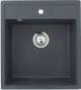 Односекционная мойка с отверстием под смеситель ULGRAN U-406 антрацит — 