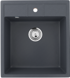 Односекционная мойка с отверстием под смеситель ULGRAN U-406 антрацит — 