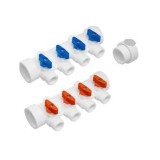 Коллектор KALDE на 3 выхода с воздухоотводчиком для горячей воды &mdash; Коллекторы c воздухоотводчиком