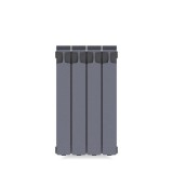 Биметаллический радиатор Rifar Monolit 500 4 секции RAL 7012 (Титан) — 