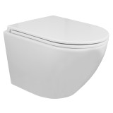 Унитаз подвесной Azario Grado 490х370х360 безободковый с быстросъемным сиденьем микролифт (AZ-0046 -N) — 