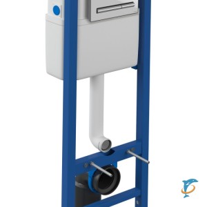 Инсталляция Cersanit VECTOR 40 для унитаза механическая, кнопка PILOT стекло белый  (64178)