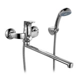 Смеситель для ванны с длинным изливом Solomon SOLSBLCM10 — Смеситель для ванны с длинным изливом  с керамическим дивертором, Solomon, Milardo, SOLSBLCM10