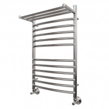 Полотенцесушитель водяной Point PN05148SP П11 400x800 с полкой, хром — 