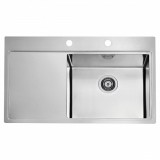 Мойка кухонная Alveus Pure 50R KMB 860х525х195 правая, нержавеющая сталь, с сифоном — 