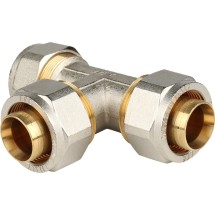 Stout Тройник равнопроходный 32x32x32 для металлопластиковых труб винтовой — 