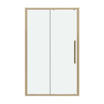 Душевая дверь в нишу GROSSMAN Cosmo 130х195 золото сатин, стекло прозрачное — 