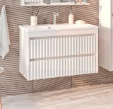 Тумба с раковиной Brevita Balaton 90 подвесная с 2 ящиками — 