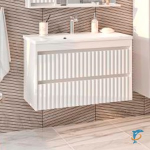 Тумба с раковиной Brevita Balaton 90 подвесная с 2 ящиками  (BAL-06090-01-01П2Я+Misty_5224900)