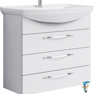 Тумба с раковиной Aqwella Allegro 75 напольная, 3 ящика  (Agr.01.07/3+4620008197470)