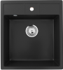 Односекционная мойка с отверстием под смеситель ULGRAN U-406 ультра-черный — 