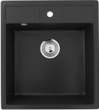 Односекционная мойка с отверстием под смеситель ULGRAN U-406 ультра-черный — 