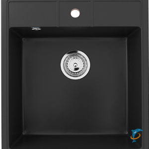Односекционная мойка с отверстием под смеситель ULGRAN U-406 ультра-черный (U-406-344)