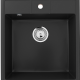 Односекционная мойка с отверстием под смеситель ULGRAN U-406 ультра-черный  (U-406-344)