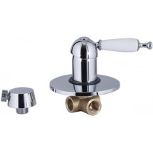 Смеситель скрытого монтажа (белая ручка) Хром Kaiser Vincent 31017 — 