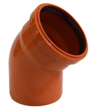 Отвод канализационный Ф160-45* (Политек) наружный — Отвод канализационный Ф160-45* (Политек) наружный