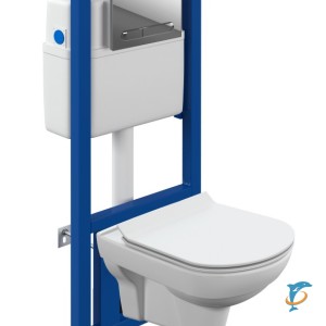 Комплект Cersanit CITY CO DPL EO slim инсталляция LINK PRO кнопка ESTETICA пластик /хром глянцевый  (64121)