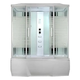 Душевая кабина Loranto CS 78-4 170x85x215 с тропическим душем, раздвижная дверь, белый профиль (CS00054500) — 