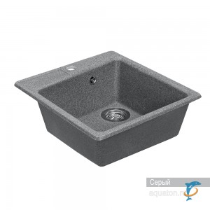 Мойка для кухни из литого мрамора Aquaton Парма квадратная серая 1A713032PM230 (1A713032PM230)