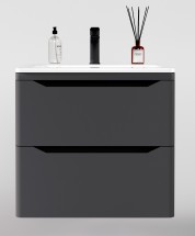 Тумба для комплекта Style Line Марелла 70 подвесная, серая, антискрейтч — 